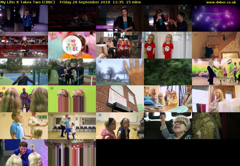 My Life: It Takes Two (CBBC) Friday 28 September 2018 11:35 - 11:50
