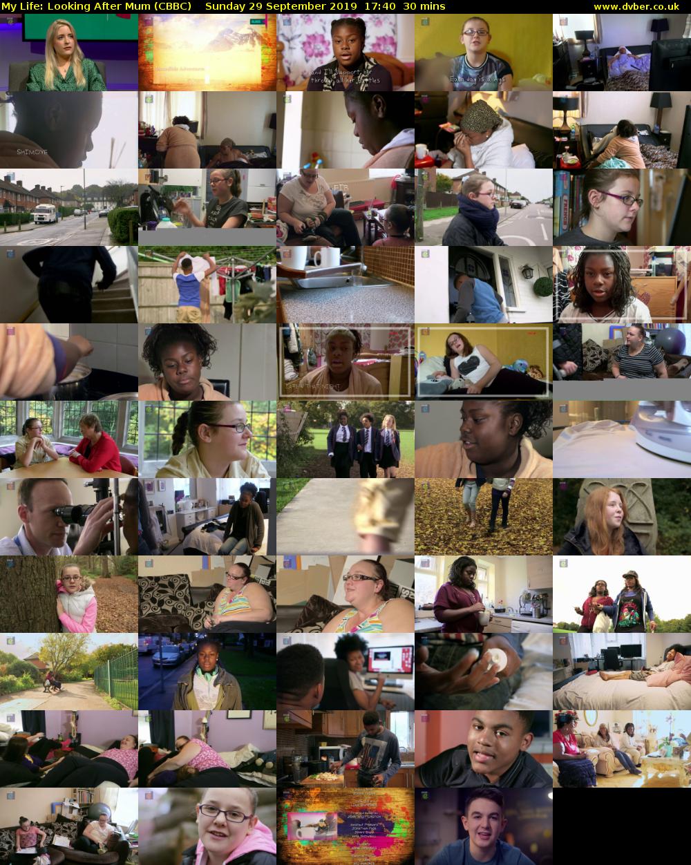 My Life: Looking After Mum (CBBC) Sunday 29 September 2019 17:40 - 18:10