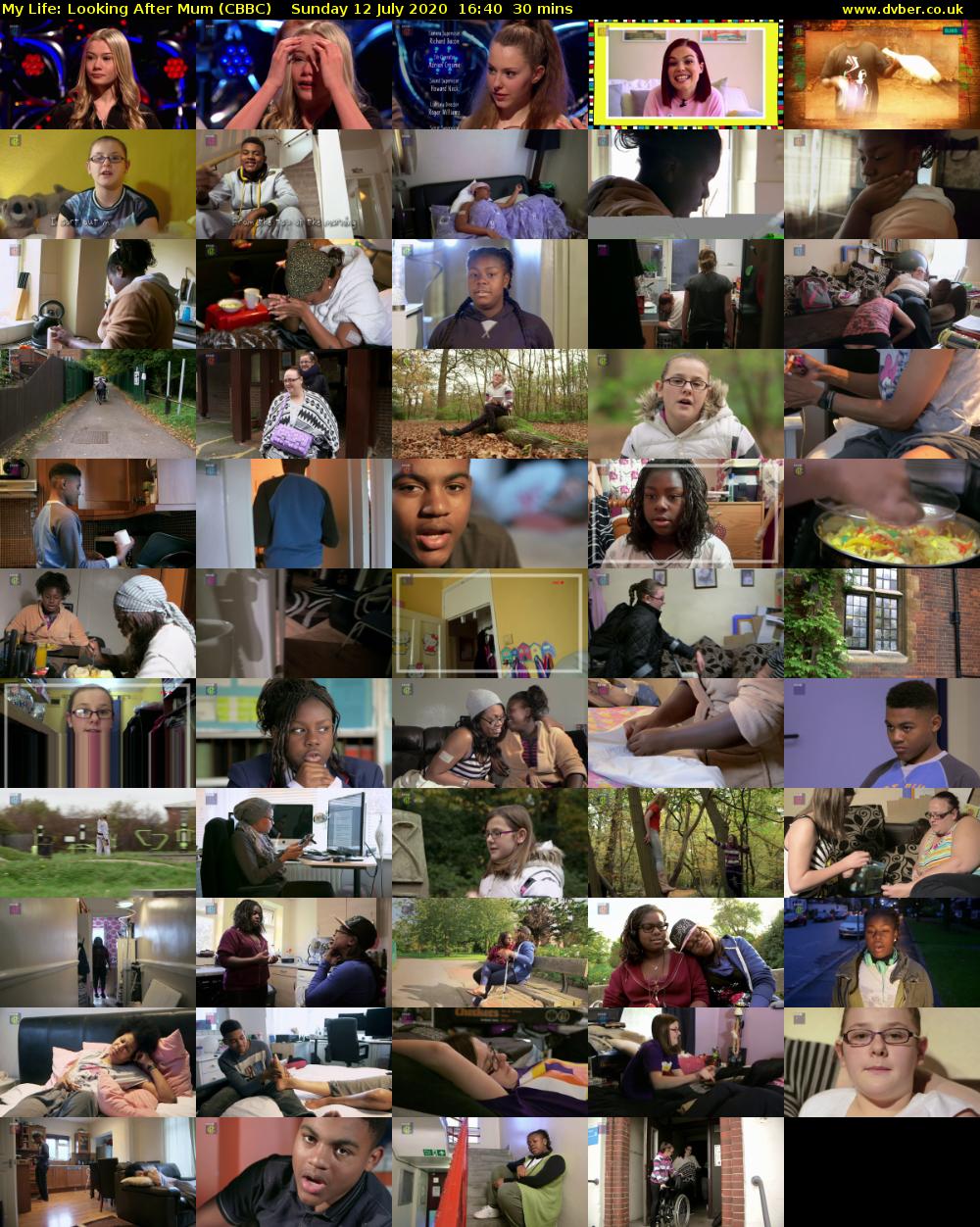 My Life: Looking After Mum (CBBC) Sunday 12 July 2020 16:40 - 17:10