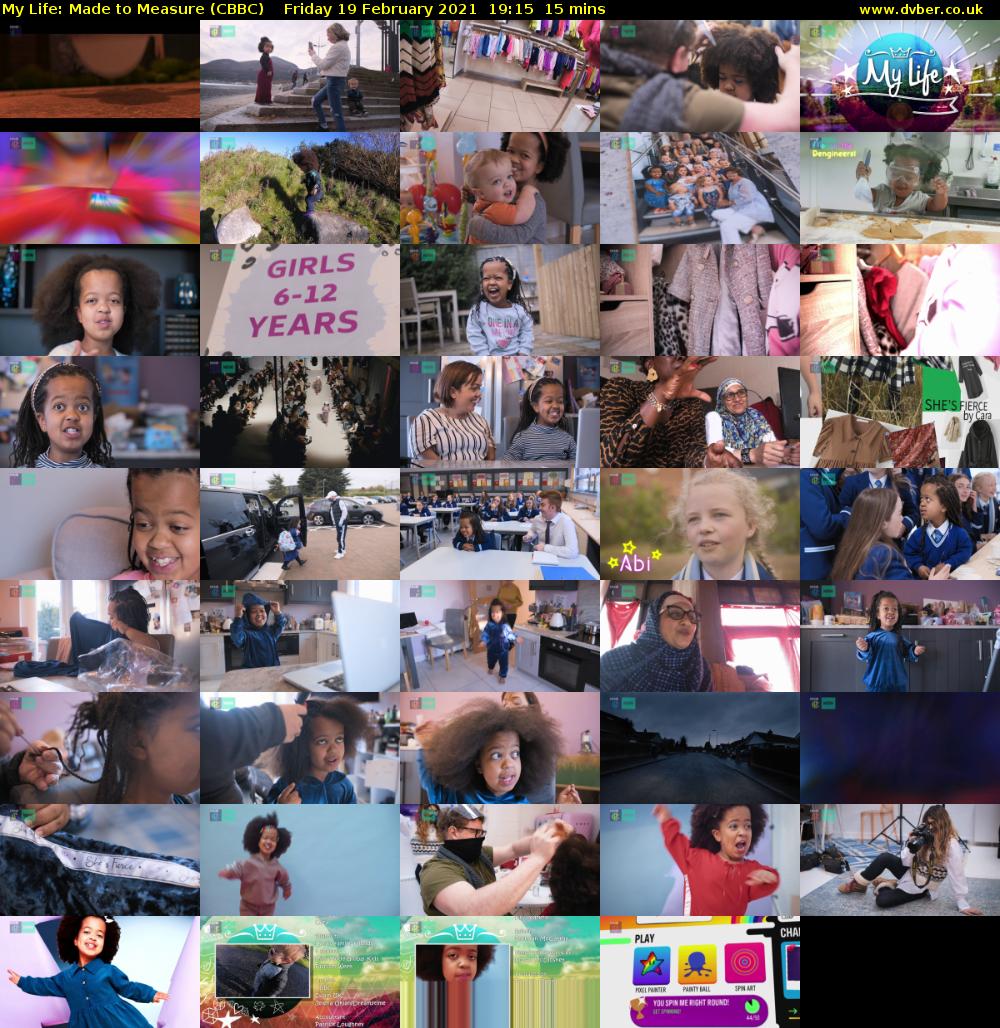 My Life: Made to Measure (CBBC) Friday 19 February 2021 19:15 - 19:30