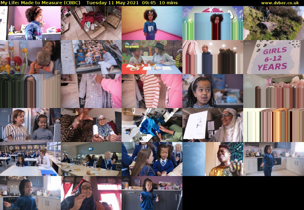 My Life: Made to Measure (CBBC) Tuesday 11 May 2021 09:45 - 09:55
