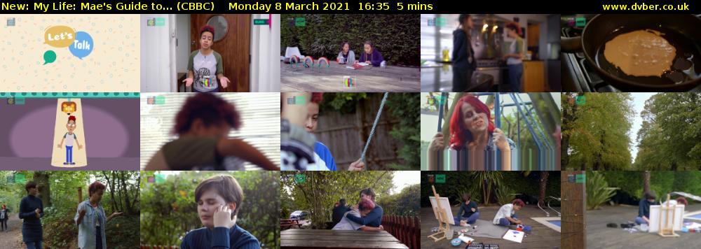 My Life: Mae's Guide to... (CBBC) Monday 8 March 2021 16:35 - 16:40
