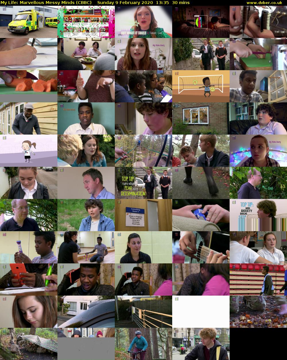 My Life: Marvellous Messy Minds (CBBC) Sunday 9 February 2020 13:35 - 14:05