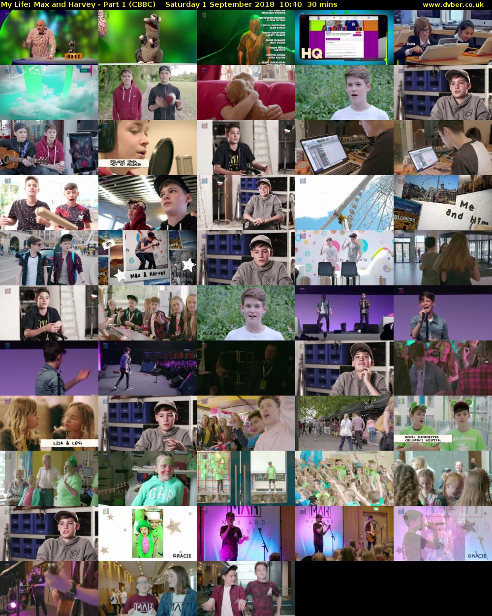 My Life: Max and Harvey - Part 1 (CBBC) Saturday 1 September 2018 10:40 - 11:10