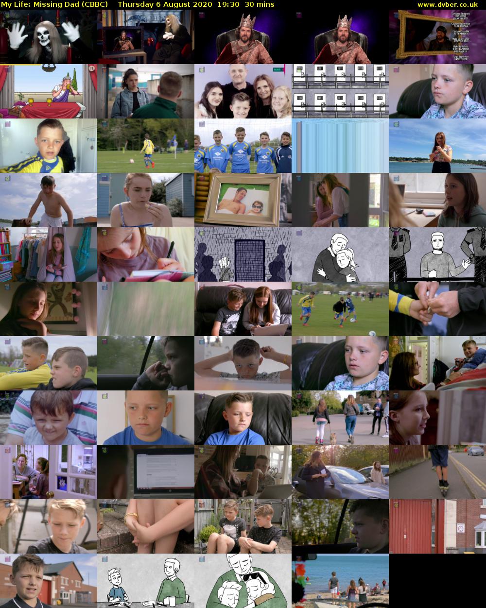 My Life: Missing Dad (CBBC) Thursday 6 August 2020 19:30 - 20:00