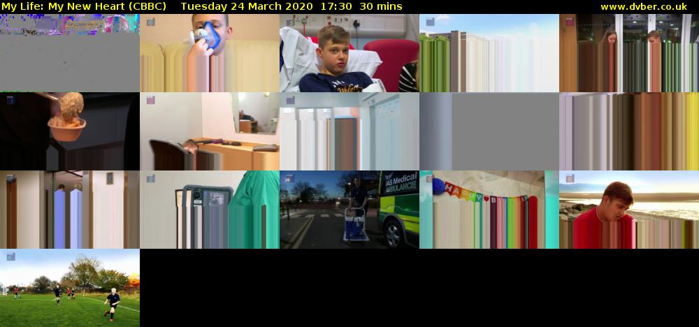 My Life: My New Heart (CBBC) Tuesday 24 March 2020 17:30 - 18:00