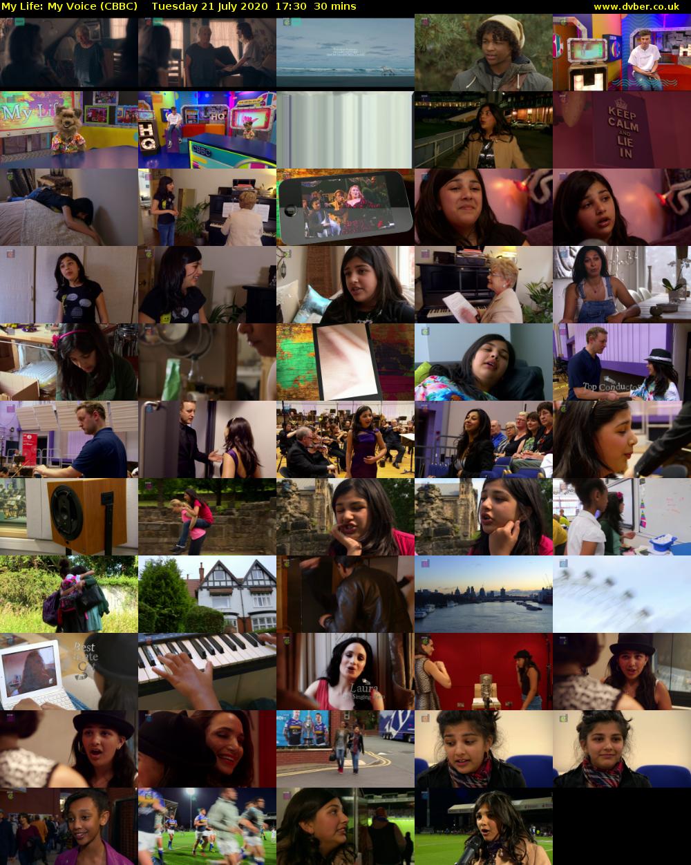 My Life: My Voice (CBBC) Tuesday 21 July 2020 17:30 - 18:00
