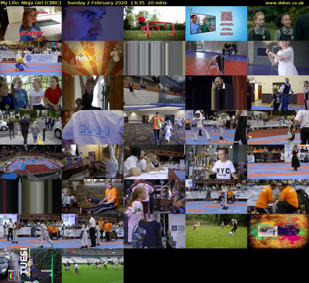 My Life: Ninja Girl (CBBC) Sunday 2 February 2020 13:35 - 13:55