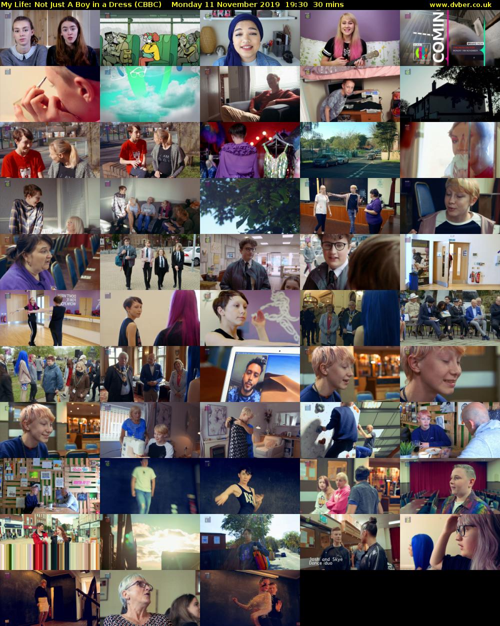 My Life: Not Just A Boy in a Dress (CBBC) Monday 11 November 2019 19:30 - 20:00