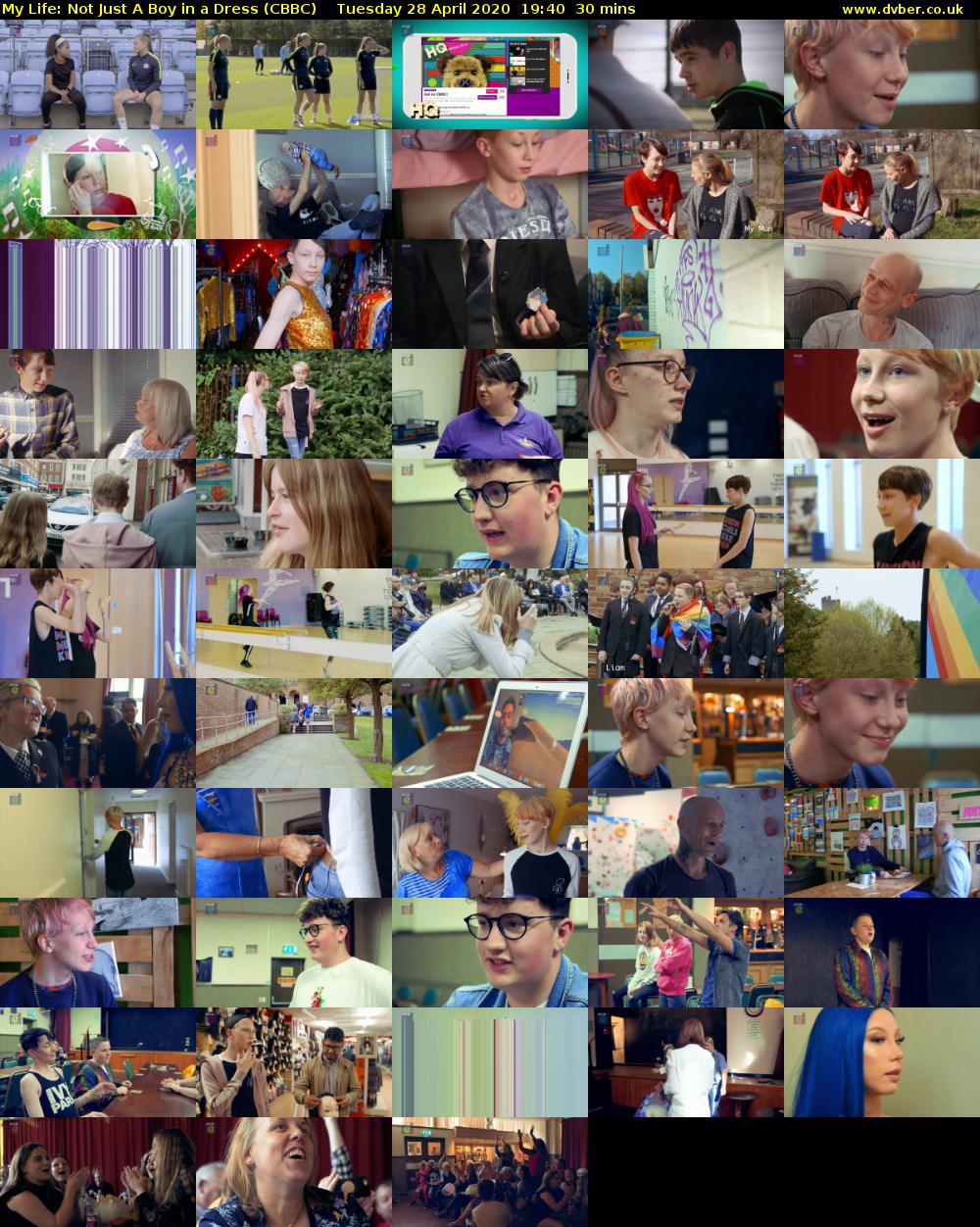 My Life: Not Just A Boy in a Dress (CBBC) Tuesday 28 April 2020 19:40 - 20:10