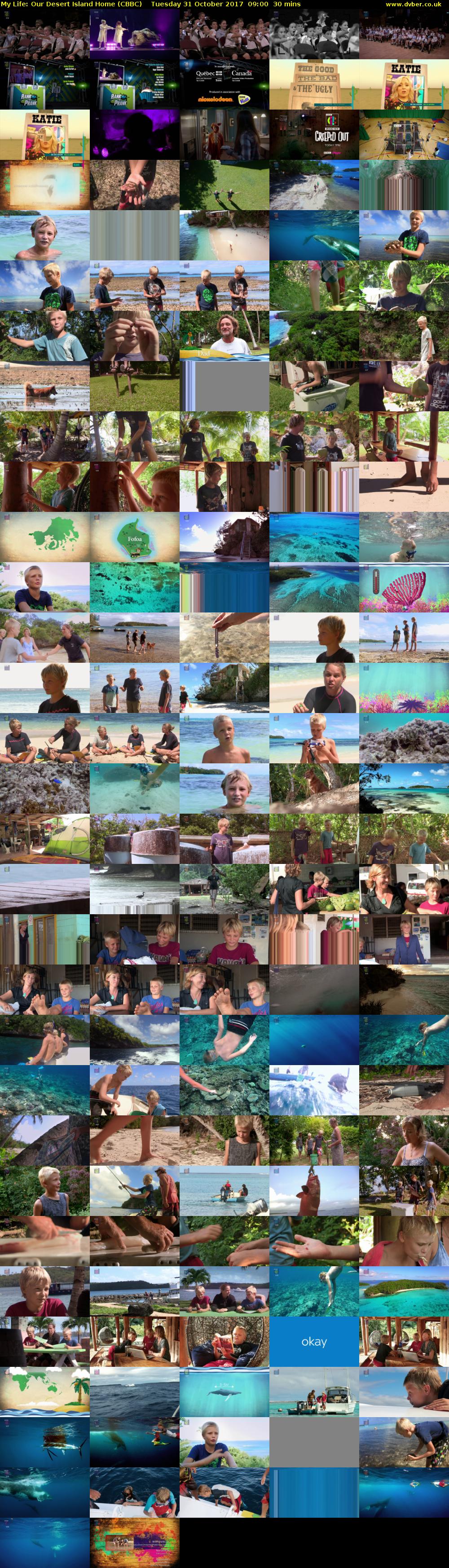 My Life: Our Desert Island Home (CBBC) Tuesday 31 October 2017 09:00 - 09:30
