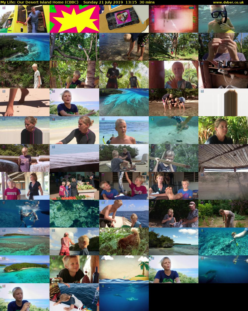My Life: Our Desert Island Home (CBBC) Sunday 21 July 2019 13:15 - 13:45