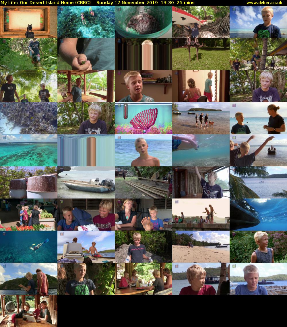 My Life: Our Desert Island Home (CBBC) Sunday 17 November 2019 13:30 - 13:55