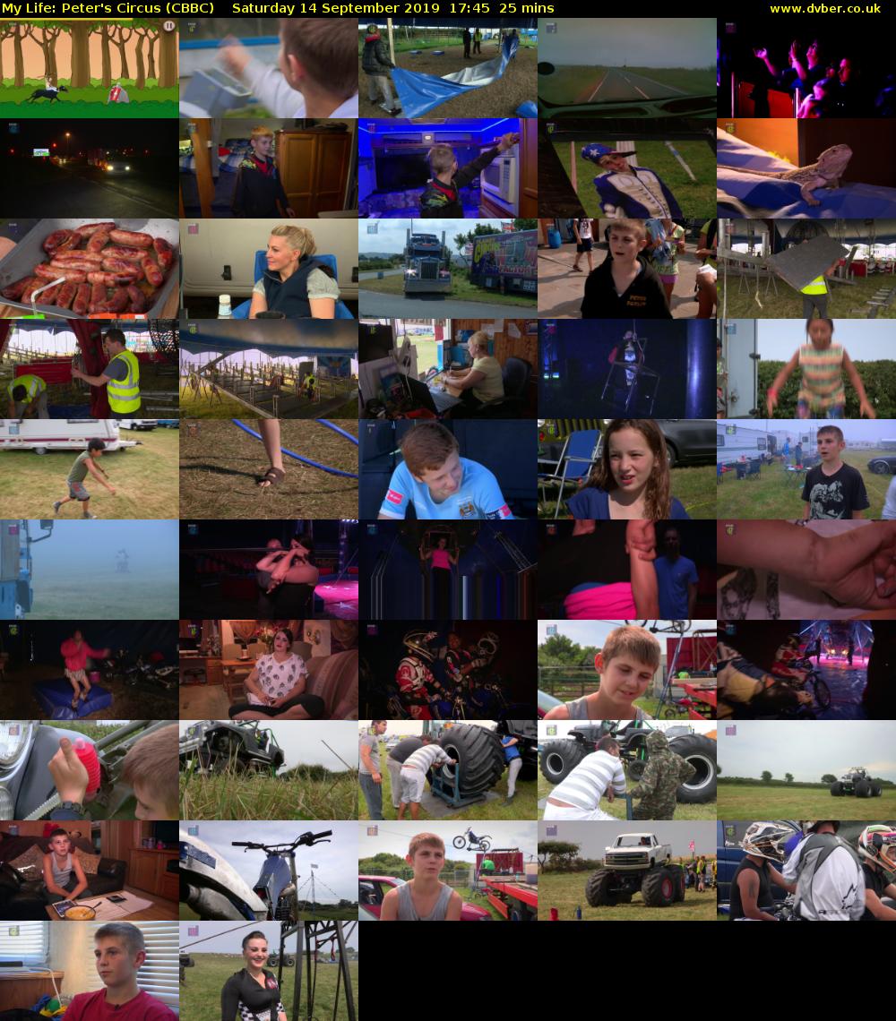 My Life: Peter's Circus (CBBC) Saturday 14 September 2019 17:45 - 18:10