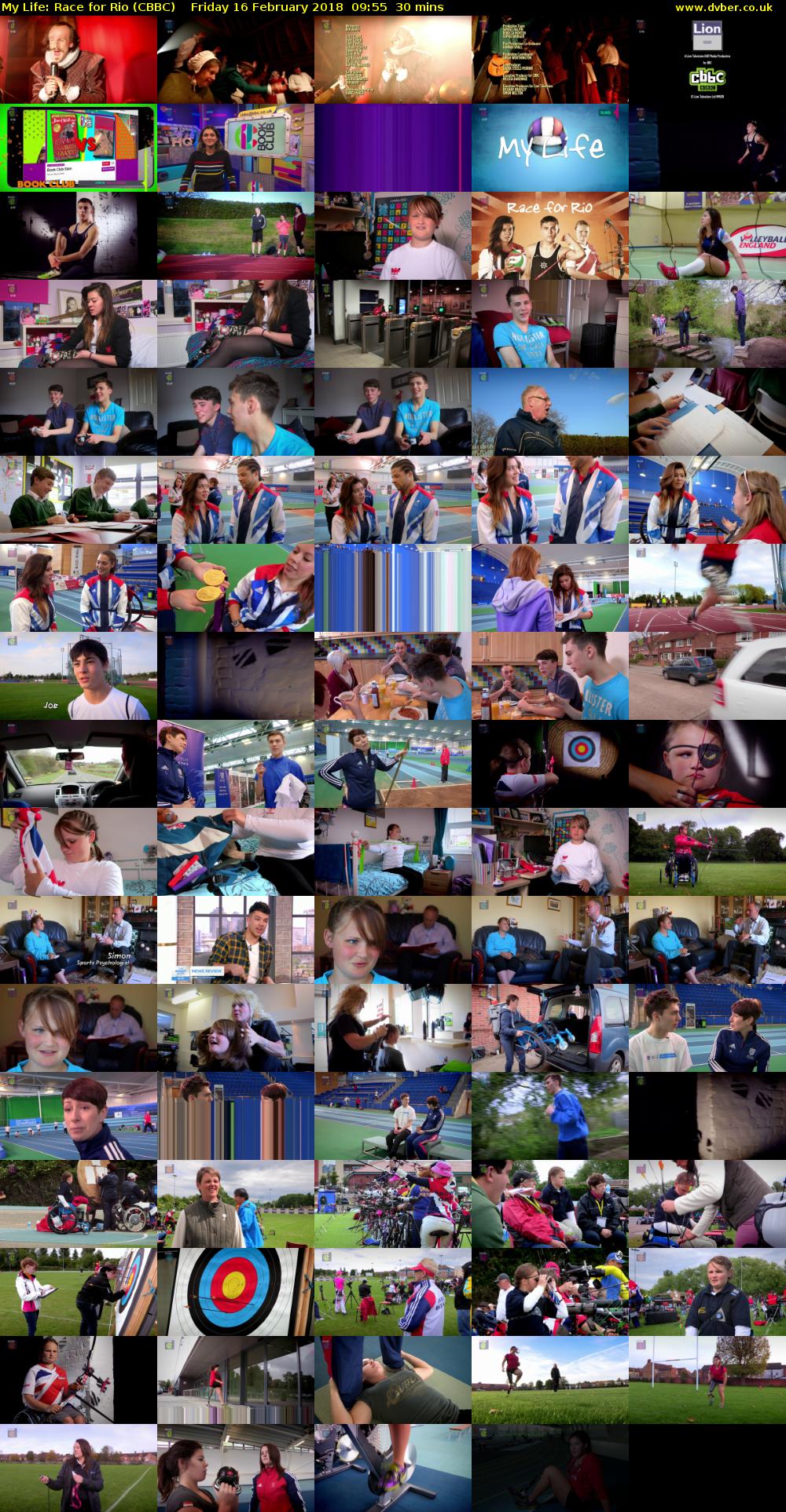 My Life: Race for Rio (CBBC) Friday 16 February 2018 09:55 - 10:25