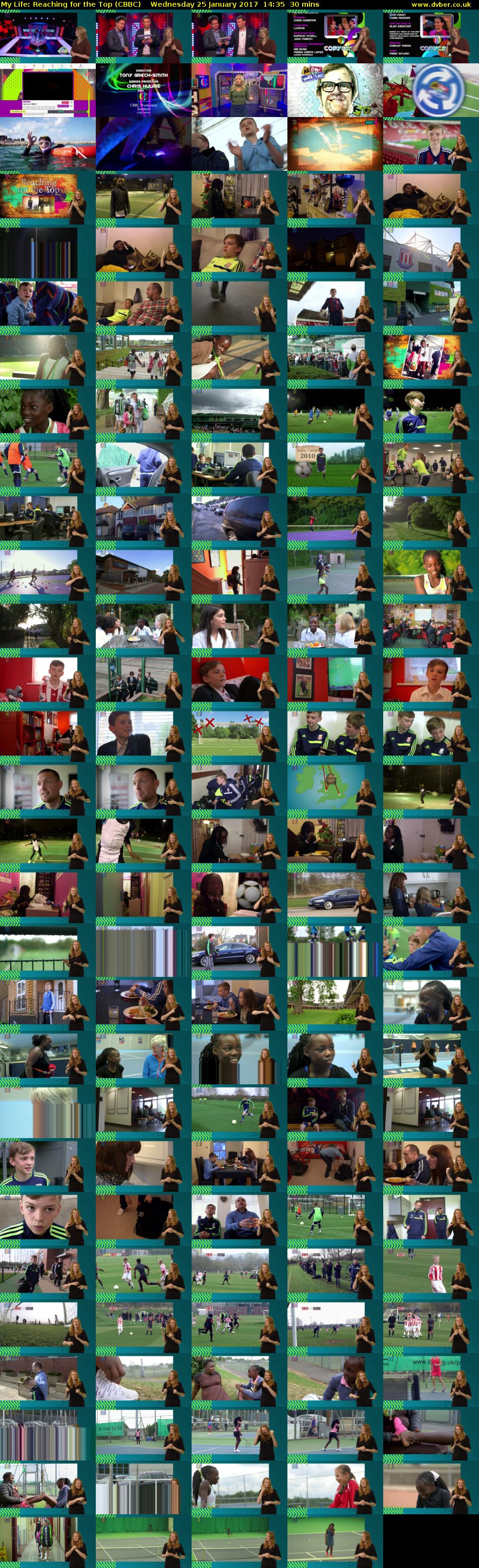 My Life: Reaching for the Top (CBBC) Wednesday 25 January 2017 14:35 - 15:05