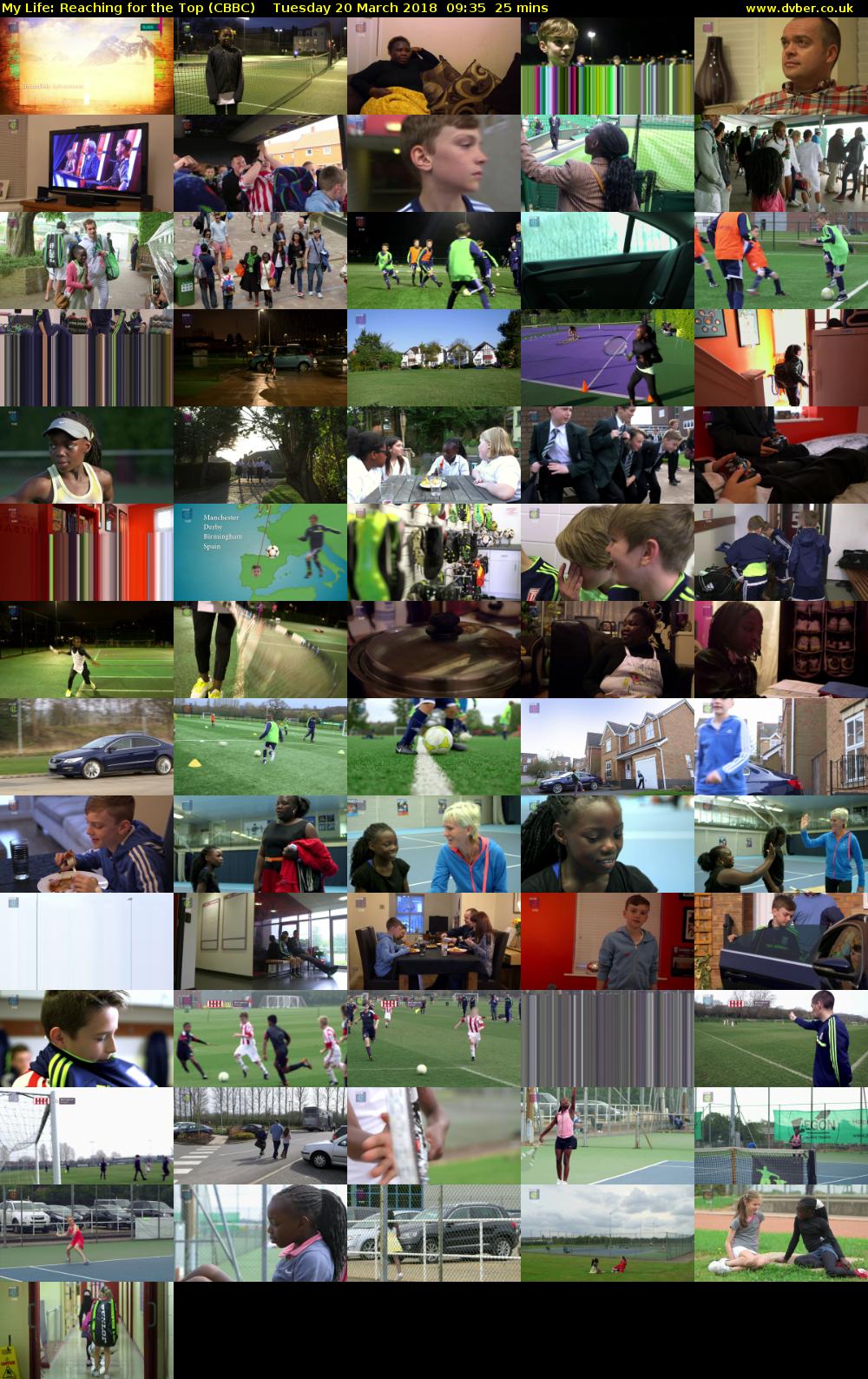 My Life: Reaching for the Top (CBBC) Tuesday 20 March 2018 09:35 - 10:00