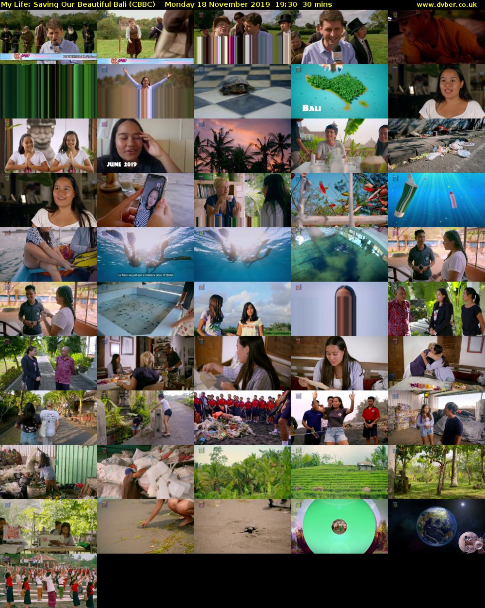 My Life: Saving Our Beautiful Bali (CBBC) Monday 18 November 2019 19:30 - 20:00