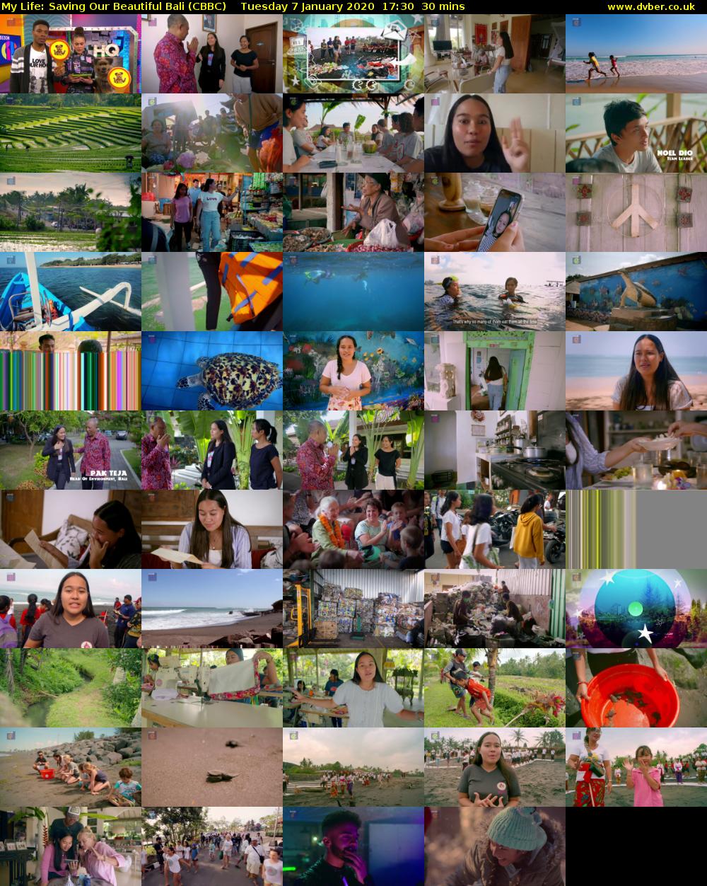 My Life: Saving Our Beautiful Bali (CBBC) Tuesday 7 January 2020 17:30 - 18:00