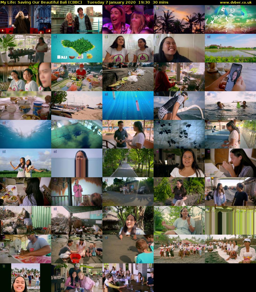 My Life: Saving Our Beautiful Bali (CBBC) Tuesday 7 January 2020 19:30 - 20:00