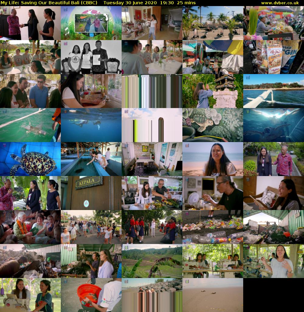 My Life: Saving Our Beautiful Bali (CBBC) Tuesday 30 June 2020 19:30 - 19:55
