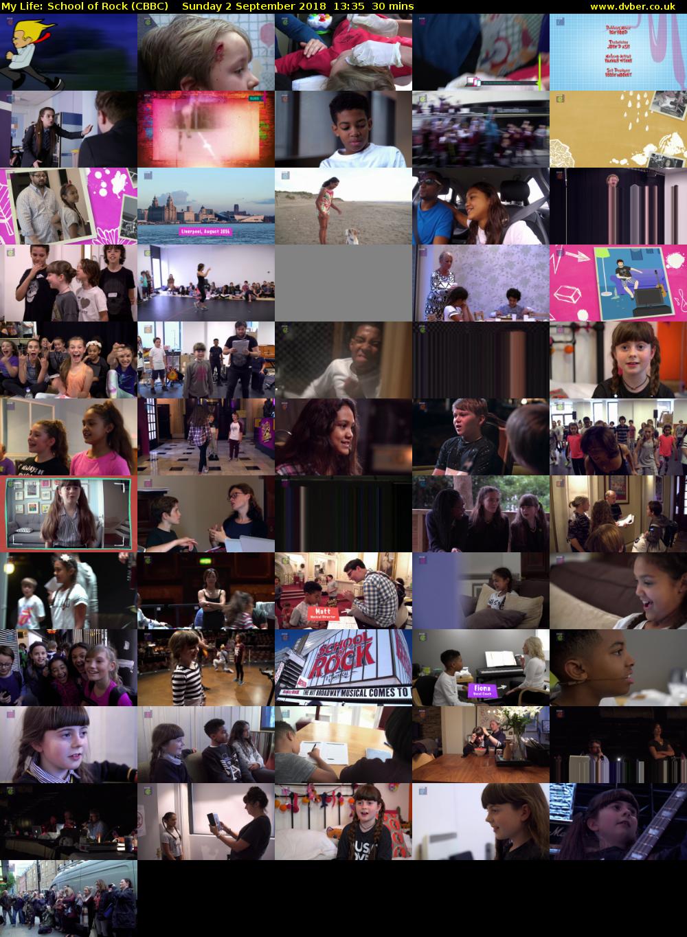My Life: School of Rock (CBBC) Sunday 2 September 2018 13:35 - 14:05