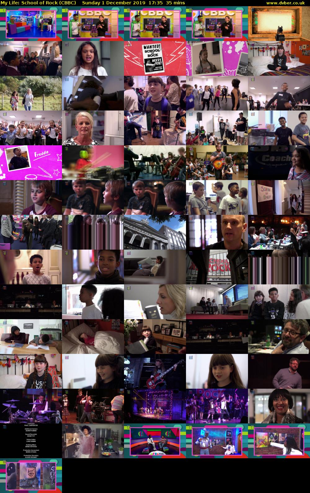 My Life: School of Rock (CBBC) Sunday 1 December 2019 17:35 - 18:10