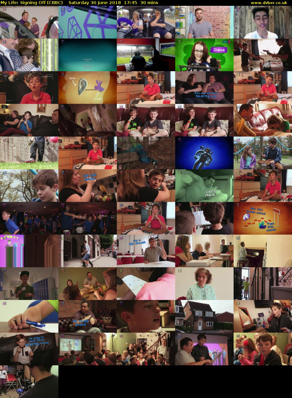 My Life: Signing Off (CBBC) Saturday 30 June 2018 17:45 - 18:15