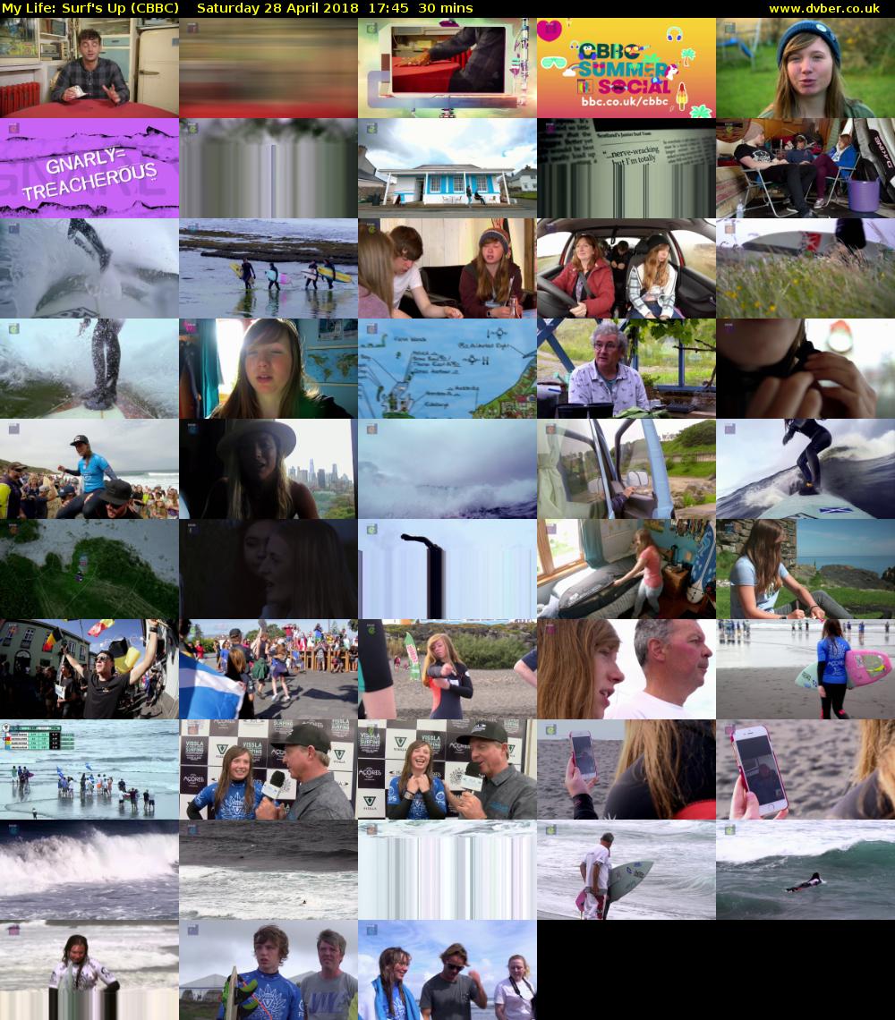 My Life: Surf's Up (CBBC) Saturday 28 April 2018 17:45 - 18:15