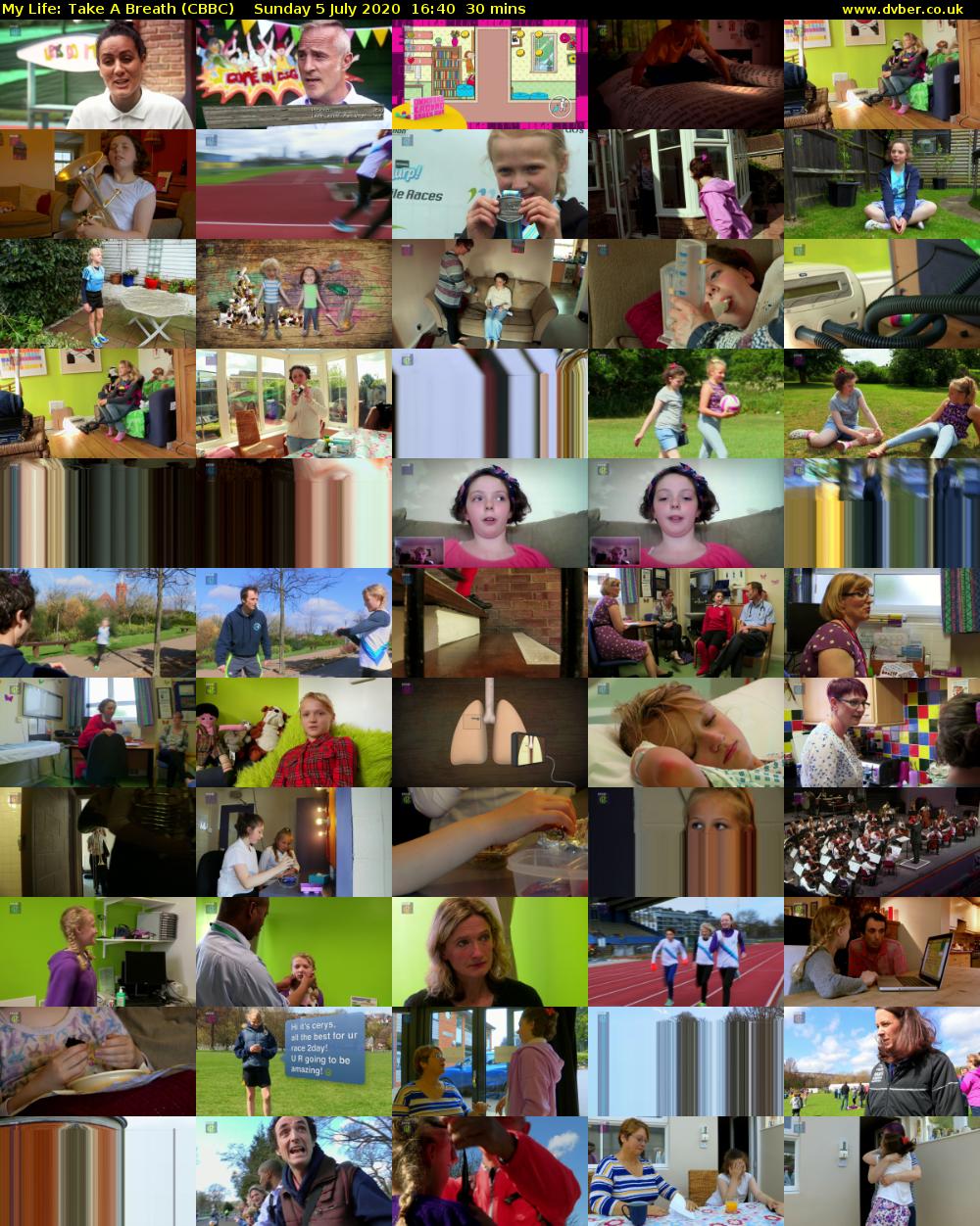 My Life: Take A Breath (CBBC) Sunday 5 July 2020 16:40 - 17:10