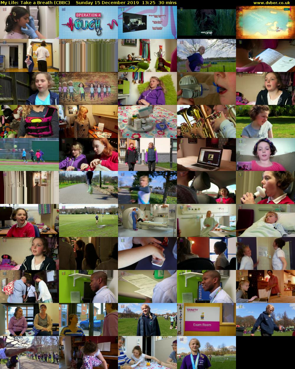 My Life: Take a Breath (CBBC) Sunday 15 December 2019 13:25 - 13:55