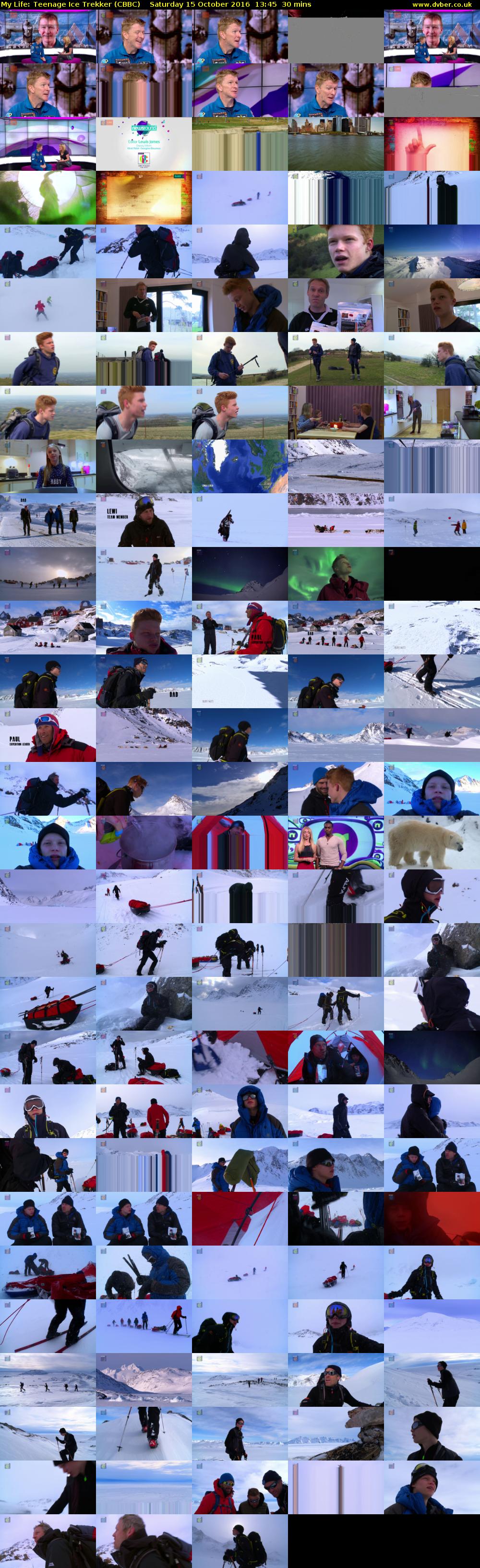 My Life: Teenage Ice Trekker (CBBC) Saturday 15 October 2016 13:45 - 14:15