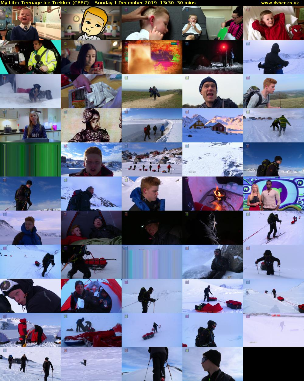 My Life: Teenage Ice Trekker (CBBC) Sunday 1 December 2019 13:30 - 14:00