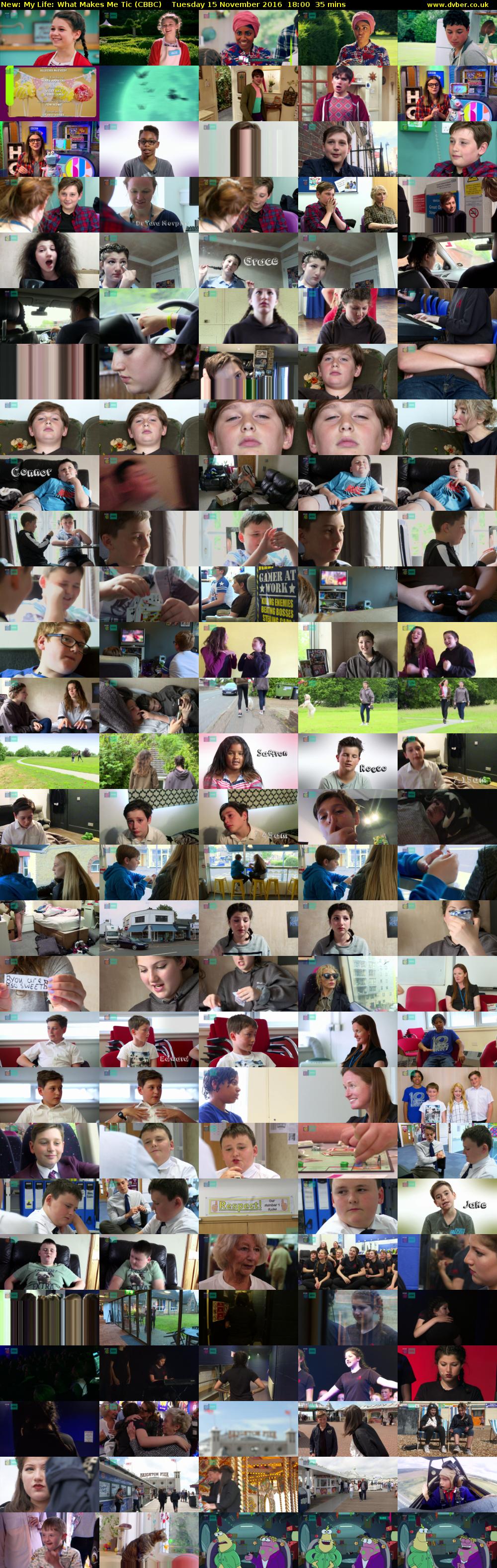 My Life: What Makes Me Tic (CBBC) Tuesday 15 November 2016 18:00 - 18:35