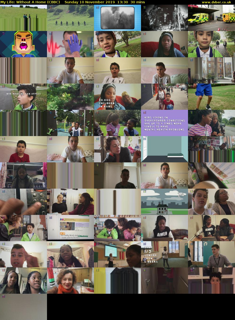 My Life: Without A Home (CBBC) Sunday 10 November 2019 13:30 - 14:00