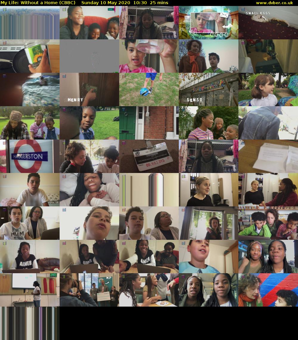 My Life: Without a Home (CBBC) Sunday 10 May 2020 10:30 - 10:55