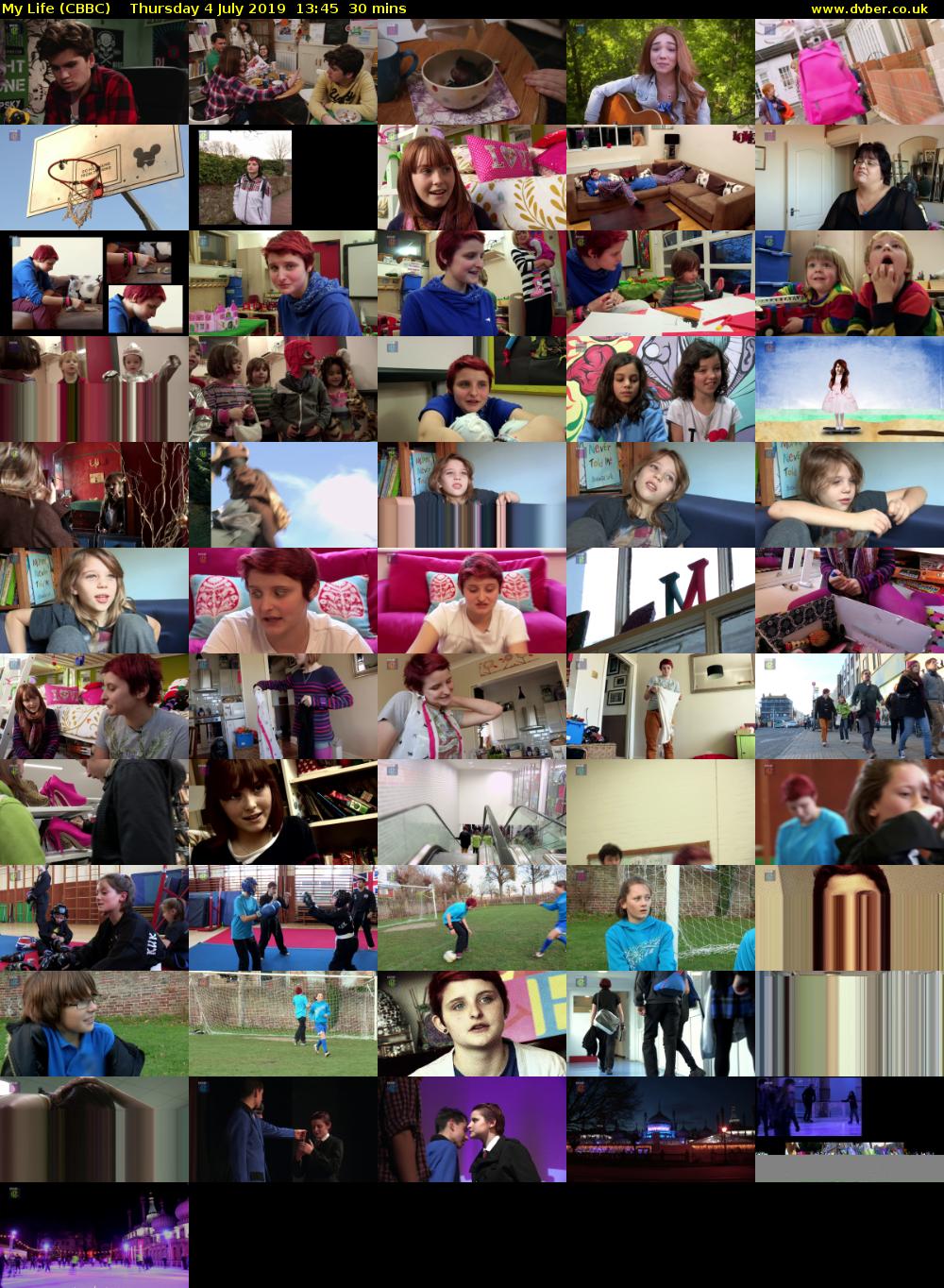 My Life (CBBC) Thursday 4 July 2019 13:45 - 14:15
