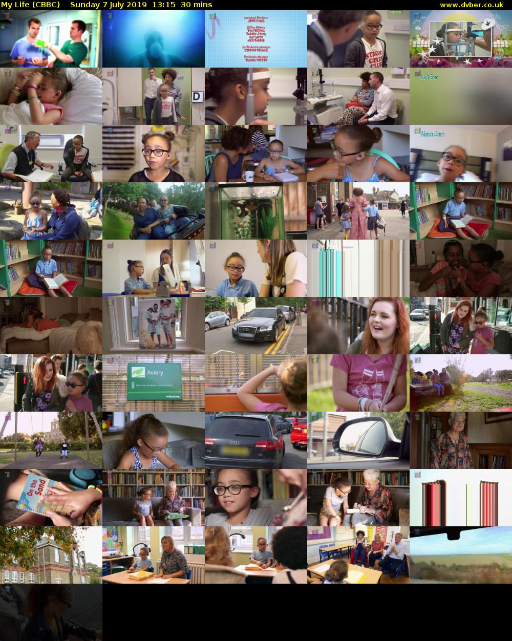 My Life (CBBC) Sunday 7 July 2019 13:15 - 13:45