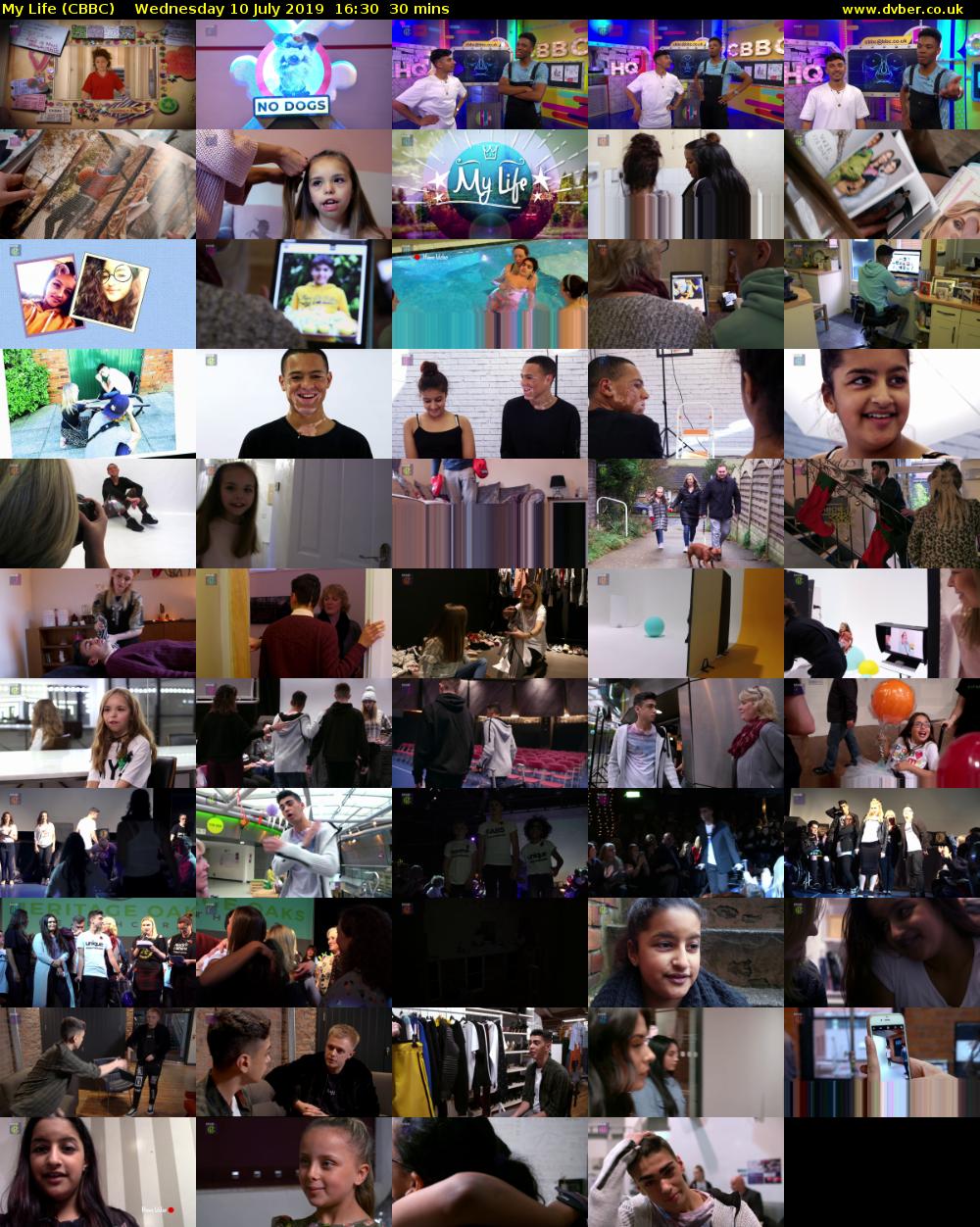 My Life (CBBC) Wednesday 10 July 2019 16:30 - 17:00