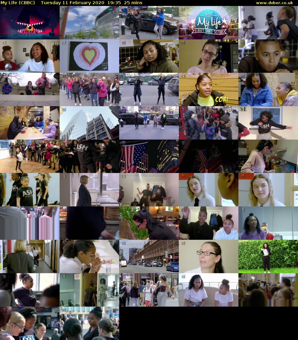 My Life (CBBC) Tuesday 11 February 2020 19:35 - 20:00