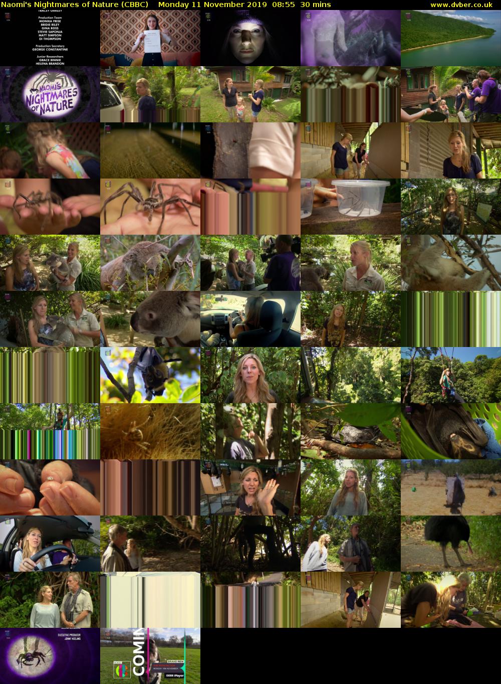 Naomi's Nightmares of Nature (CBBC) Monday 11 November 2019 08:55 - 09:25