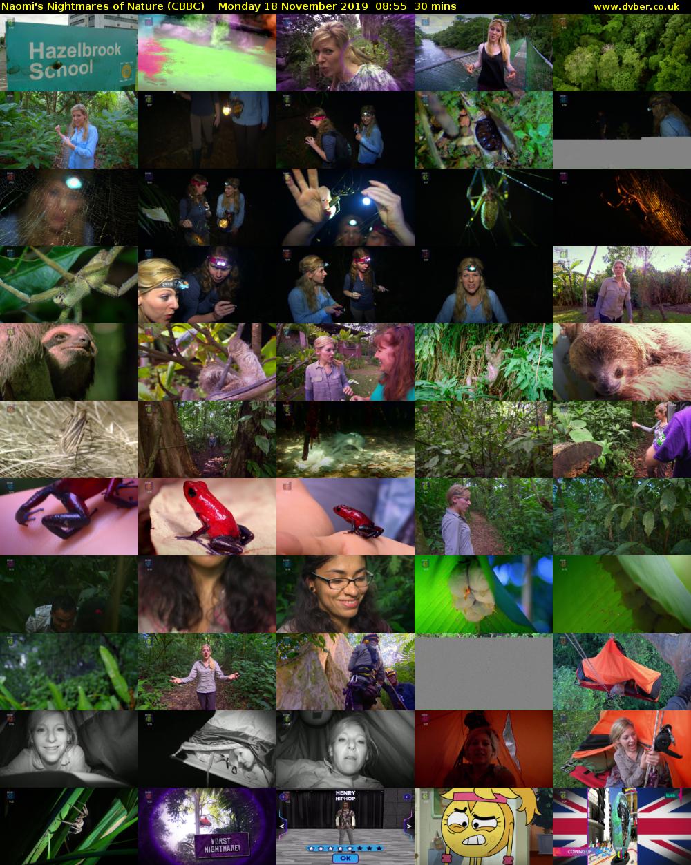 Naomi's Nightmares of Nature (CBBC) Monday 18 November 2019 08:55 - 09:25