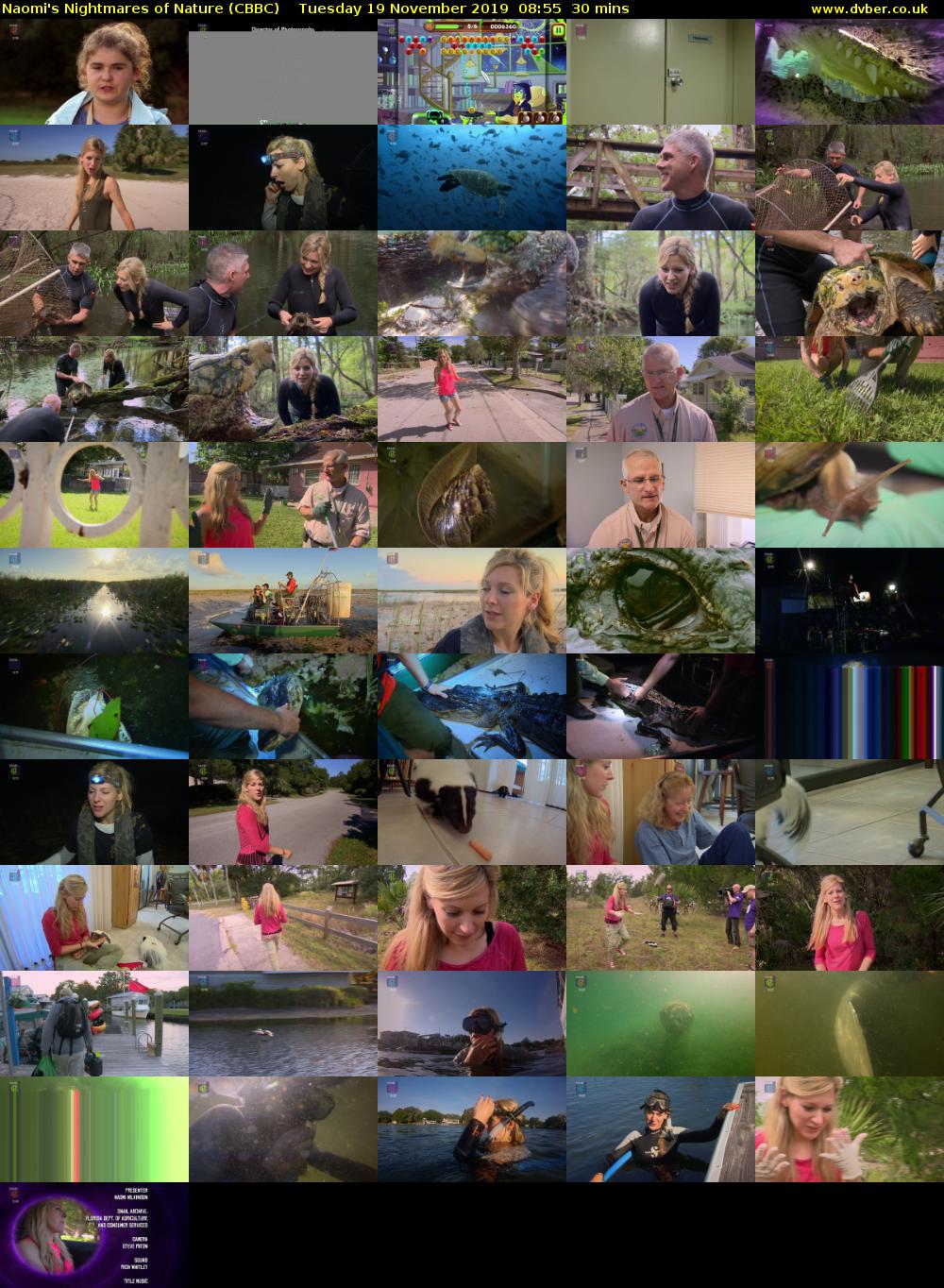 Naomi's Nightmares of Nature (CBBC) Tuesday 19 November 2019 08:55 - 09:25