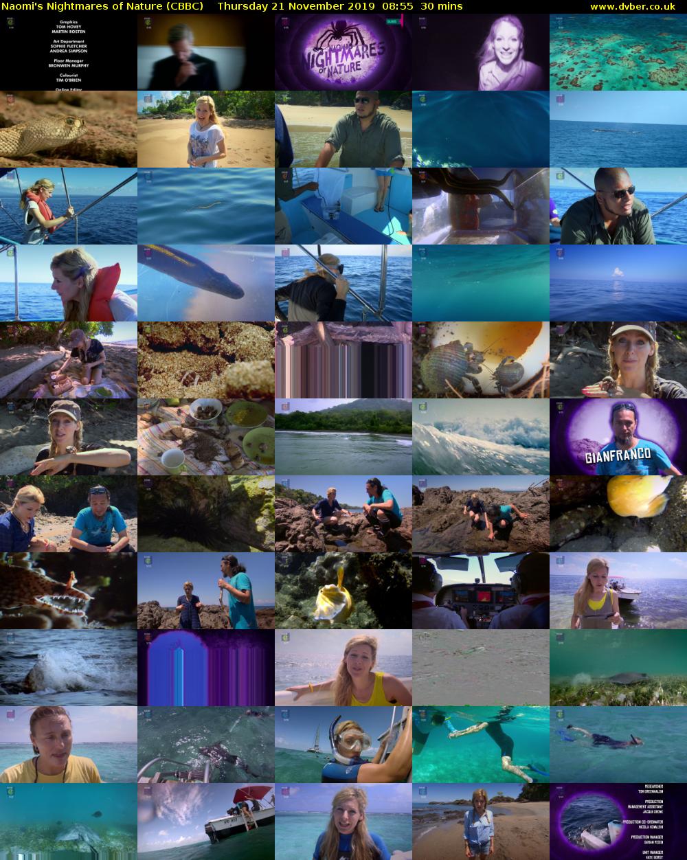 Naomi's Nightmares of Nature (CBBC) Thursday 21 November 2019 08:55 - 09:25
