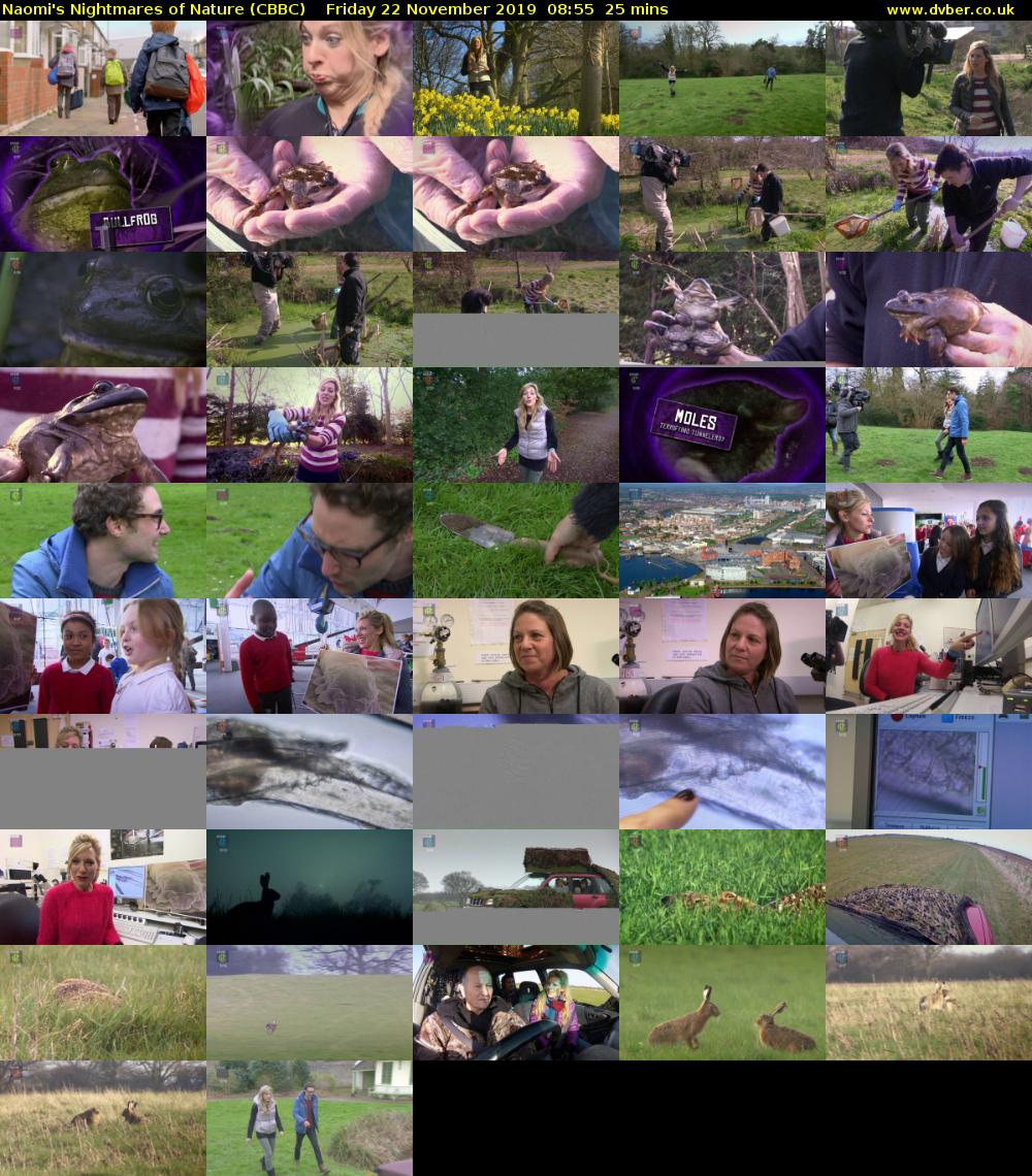 Naomi's Nightmares of Nature (CBBC) Friday 22 November 2019 08:55 - 09:20