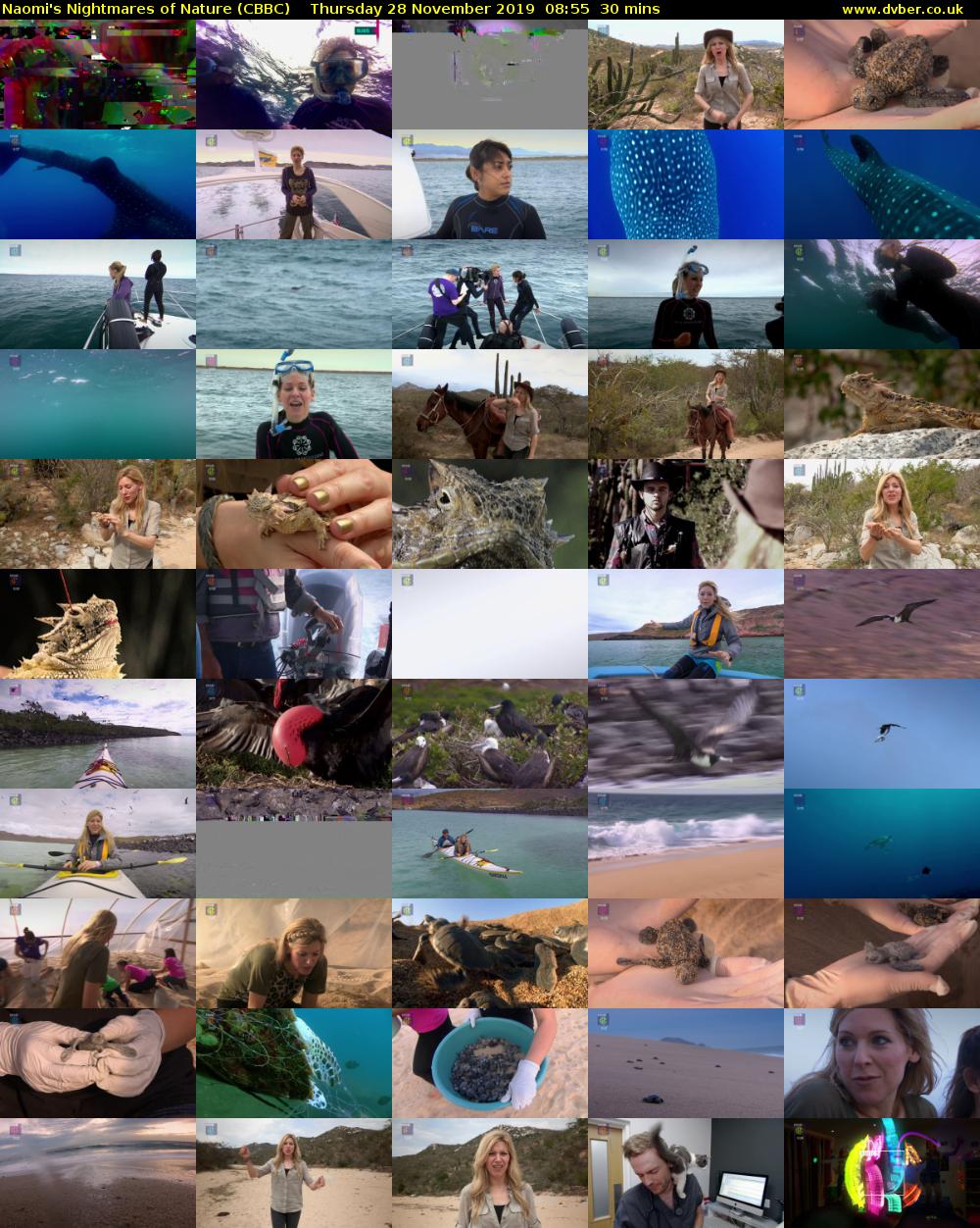 Naomi's Nightmares of Nature (CBBC) Thursday 28 November 2019 08:55 - 09:25