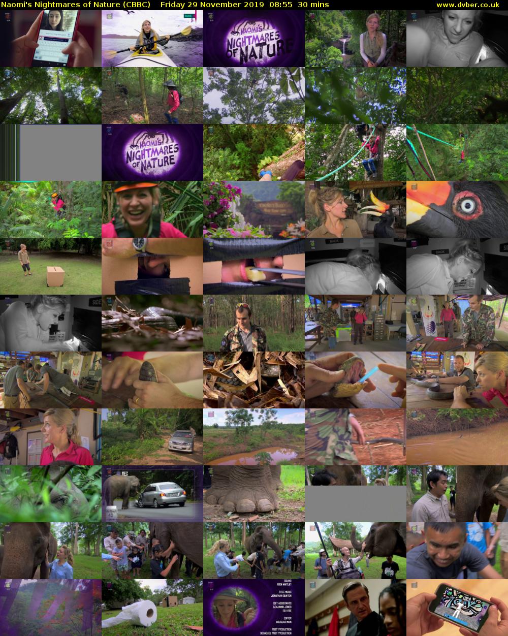 Naomi's Nightmares of Nature (CBBC) Friday 29 November 2019 08:55 - 09:25