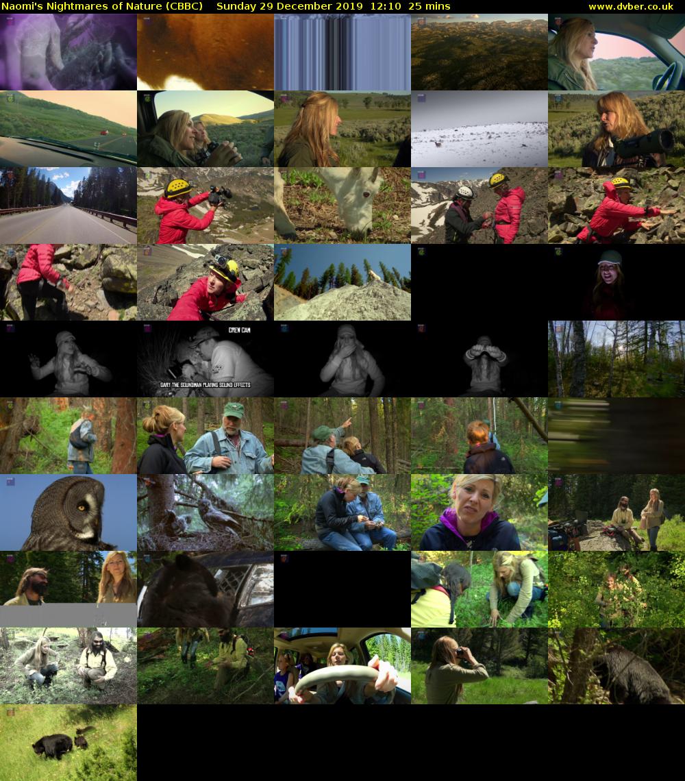 Naomi's Nightmares of Nature (CBBC) Sunday 29 December 2019 12:10 - 12:35