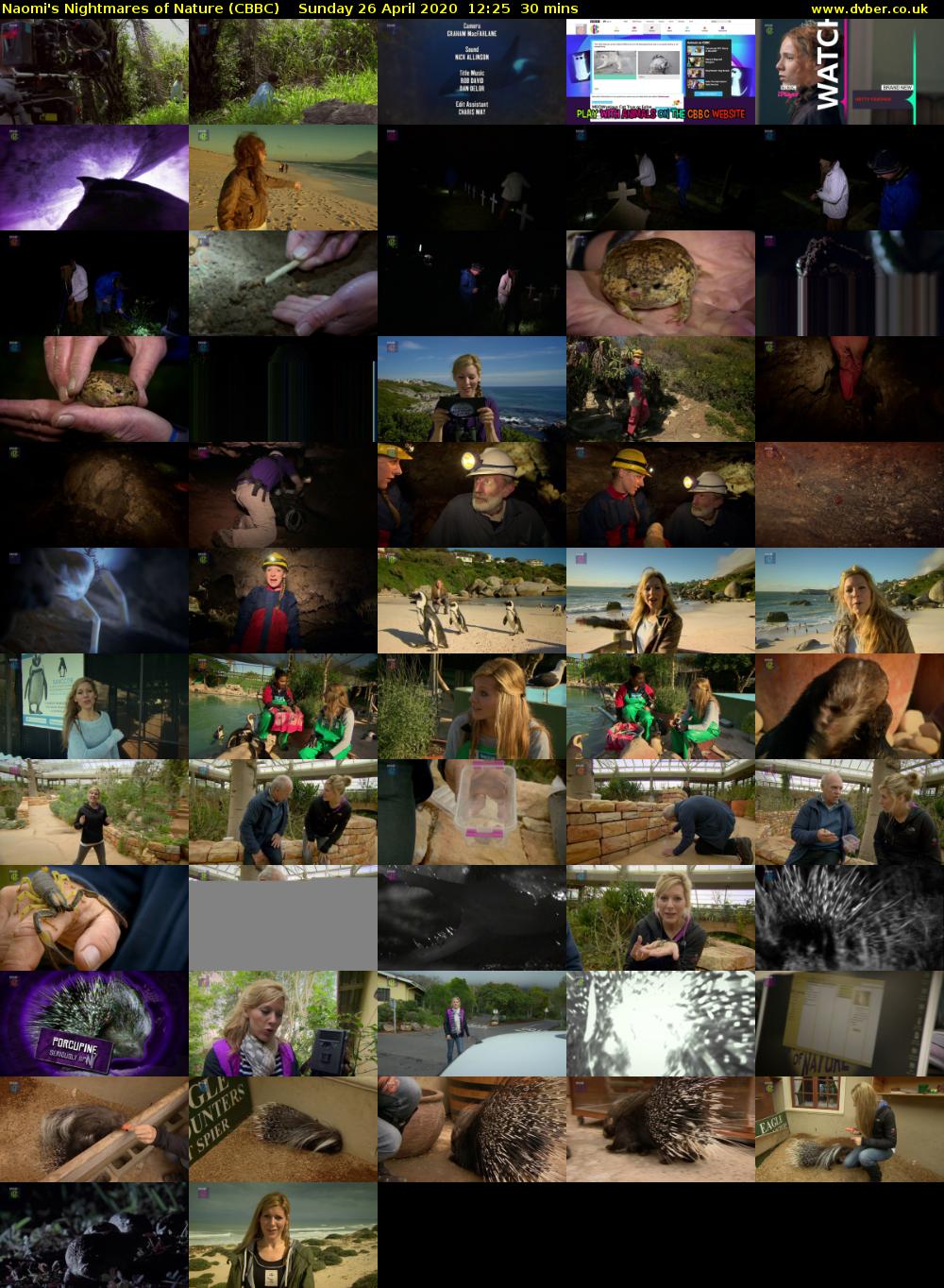 Naomi's Nightmares of Nature (CBBC) Sunday 26 April 2020 12:25 - 12:55
