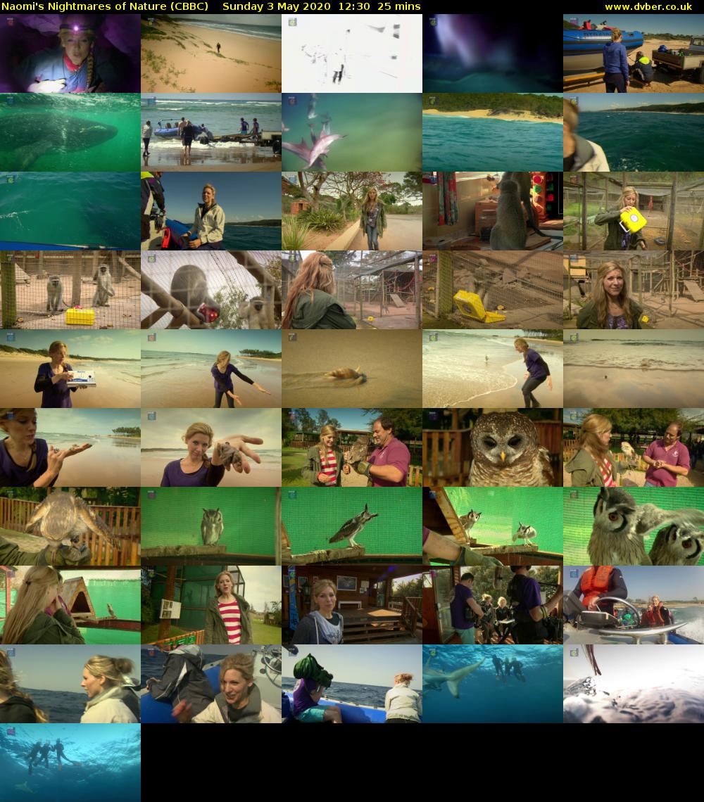 Naomi's Nightmares of Nature (CBBC) Sunday 3 May 2020 12:30 - 12:55